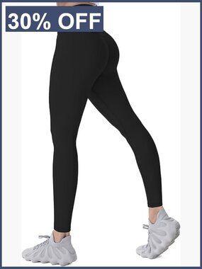 High Waist Tummy Control Workout Leggings 28" Inseam Lightweight Stretch